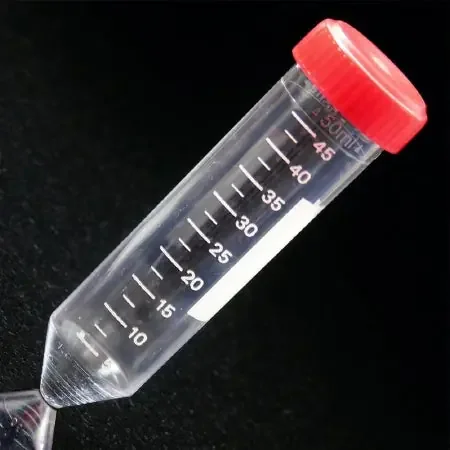 Globe Scientific – Centrifuge Tube Conical Bottom Plain 29.5 X 114 mm 50 mL Red Screw Cap Polystyrene Tube – 6253