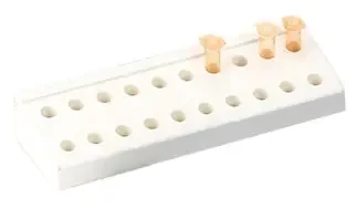 Globe Scientific – Microcentrifuge Microcentrifuge Tube Rack 20 Place 1.5 to 2.0 mL Tube Size White 1-2/5 X 2-3/4 X 8-1/4 Inch – 456320W