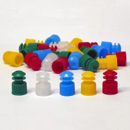 Globe Scientific – Test Tube Cap Blue, Flanged Plug 12 mm Tube – 118127B