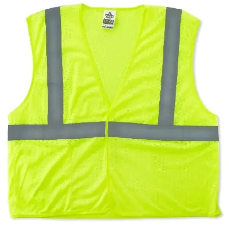 GloWear 8210HL Class 2 – Safety Vest 2X-Large / 3X-Large Lime Green 4 Pockets Unisex – 21027