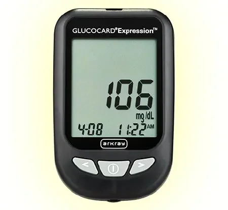 Glucocard Expresson – Blood Glucose Meter 6 Second Results Stores Results 7 , 14 and 30 Day Averaging Auto Coding – 571100
