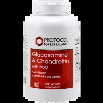 Glucosamine & Chondroitin w/MSM 180 caps by Protocol For Life Balance
