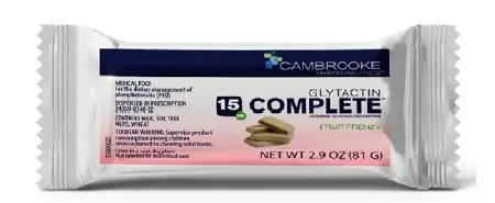 Glytactin COMPLETE 15 – PKU Oral Supplement Fruit Frenzy Flavor 2.9 oz. Individual Packet Ready to Use – 34002
