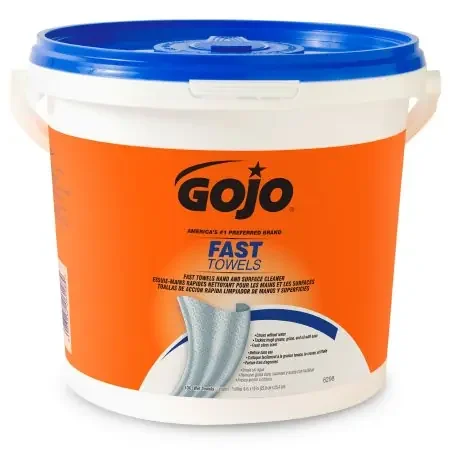 GOJO FAST – Surface Cleaner Premoistened Alcohol Based Manual Pull Wipe 130 Count Pail Citrus Scent NonSterile – 6298-04