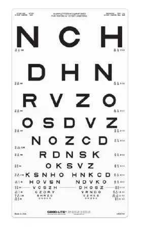 GOOD-LITE – Eye Chart 13 Foot / 4 meter Acuity Test – 800738