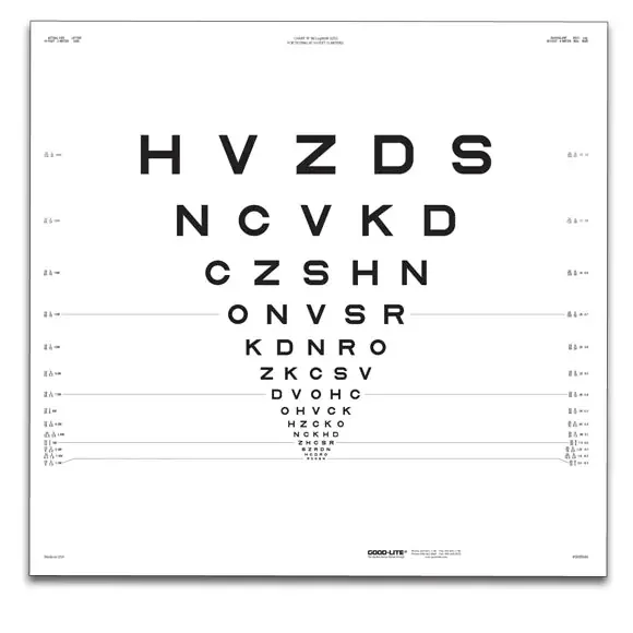 GOOD-LITE – Eye Chart Good-Lite 10 Foot Measurement Acuity Test – 500046