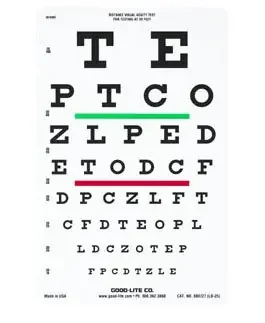 GOOD-LITE – Eye Chart Good-Lite 20 Foot Measurement Acuity Test – 600727