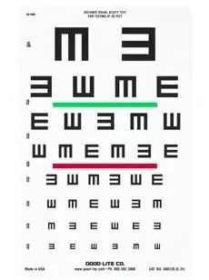 GOOD-LITE – Eye Chart Good-Lite 20 Foot Measurement Acuity Test – 600728