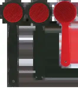 GOOD-LITE – Eye Occluder 9-1/2 Inch Long Handle Style Maddox Rod Black / Red – 205001