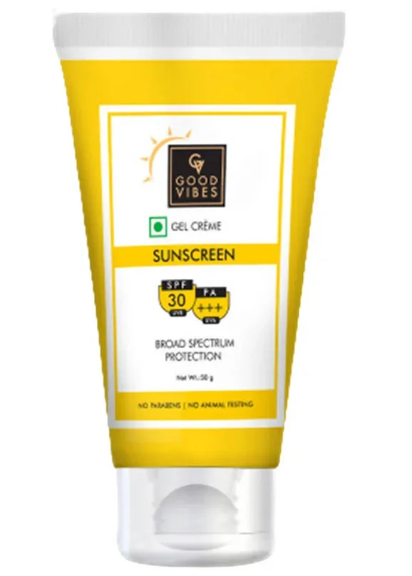 Good Vibes UVA & UVB Protection SPF 30 PA Broad Spectrum Gel Creme