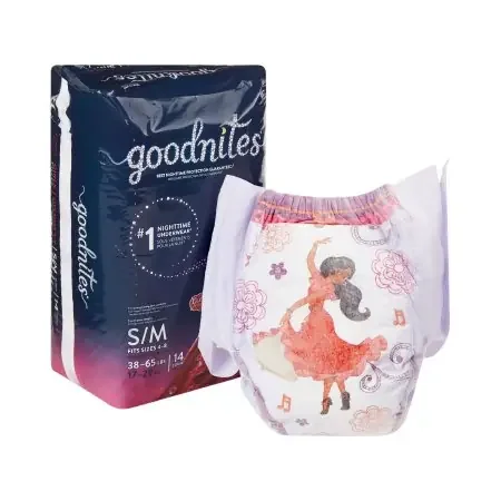 Goodnites – Female Youth Absorbent Underwear GoodNites Pull On with Tear Away Seams Small / Medium Disposable Heavy Absorbency – 41314