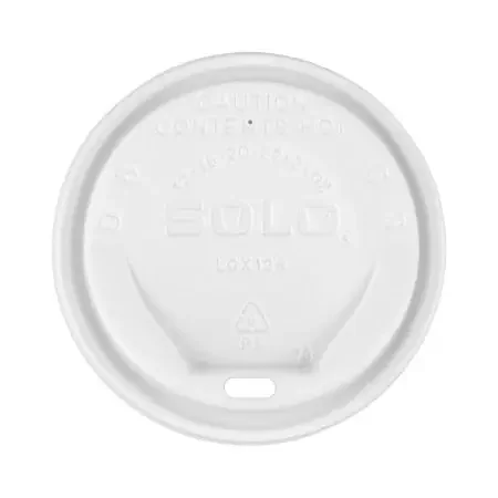 Gourmet Lid – Drinking Cup Dome Lid White, Polystyrene, Sip Hole, Hot Applications – LGXW2-0007