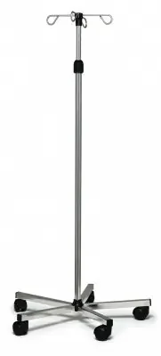 Graham-Field – IV Stand Telescoping Pole 4-Hook 5 Legs with 2 Inch Nylon Swivel Casters – 7016A