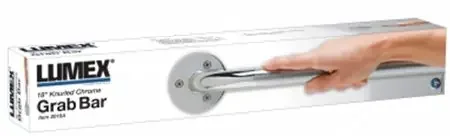 Graham-Field – Wall Grab Bar Chrome Finish Knurled Steel – 2019A