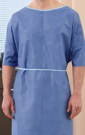 Graham Medical Products – Patient Exam Gown One Size Fits Most Blue Disposable – 65334