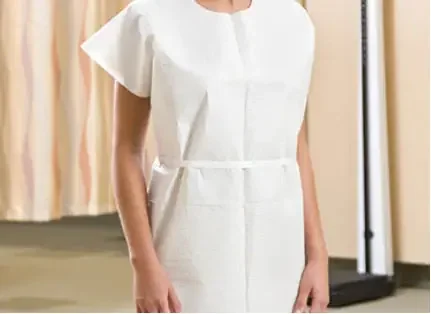 Graham Medical Products – Patient Exam Gown One Size Fits Most White Disposable – 44506