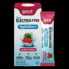 Great Naturally Real Electrolytes Watermelon Packet–10 Sticks-90 g
