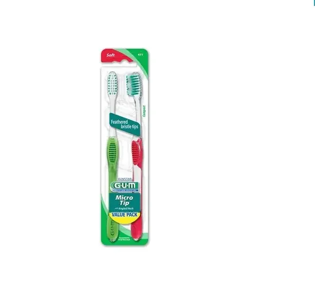 GUM – Toothbrush Red / Green Adult Soft – 07094240471