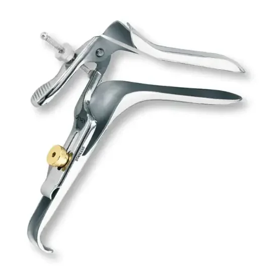 Gynex – Vaginal Speculum Graves NonSterile Surgical Grade Stainless Steel Medium Left Side Open Reusable Without Light Source Capability – 2811