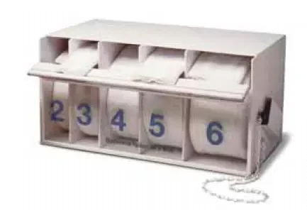 Gypsona – Plaster Roll Immobilizer Dispenser 5 Station Dispenser, 2 / 3 / 4 / 5 / 6 Inch Slots, HInged Door, Cutting Guide – GPS-5CD
