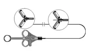 HALYARD* – Biopsy Forceps Halyard* Jefferson 240 cm Coated Stainless Steel Sterile NonLocking Three Ring Handle Straight 2.3 mm Oval Cups – 60103