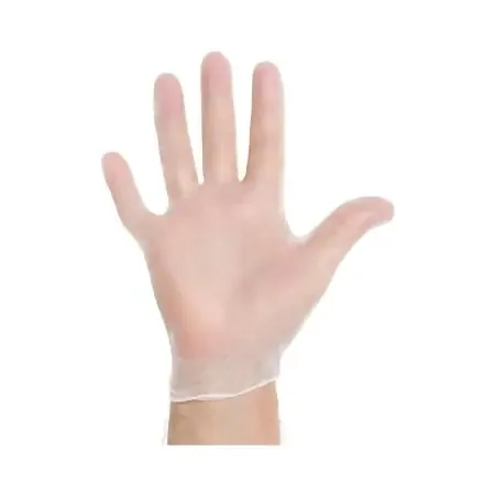 Halyard – Exam Glove Medium NonSterile Vinyl Standard Cuff Length Smooth Clear Not Chemo Approved – 55032
