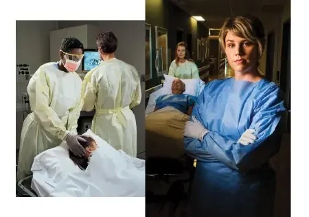 Halyard Tri-Layer – Protective Procedure Gown X-Large Yellow NonSterile AAMI Level 2 Disposable – 69988