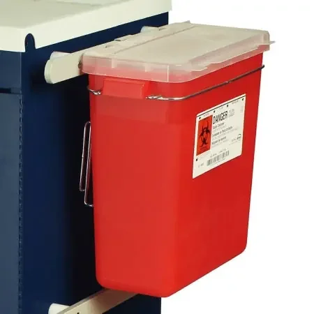 Harloff – Replacement Sharps Container 3 Gallon Red Base / Translucent Lid Horizontal / Vertical Entry Hinged Snap On Lid – SHARPSRC