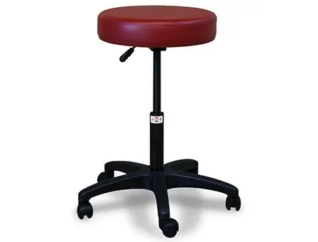 Hausmann Industries – Economy Air-Lift Stool Single Lever Height, Hand Operated Air Spring Pneumatic Height 5 Casters Oak Brown – 2153-V12
