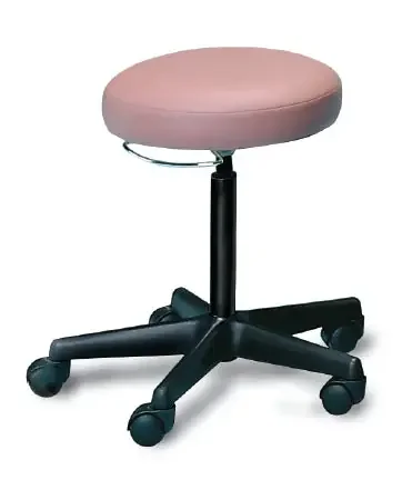 Hausmann Industries – Exam Stool Backless Pneumatic Height Adjustment 5 Casters Burgundy – 2113-V11