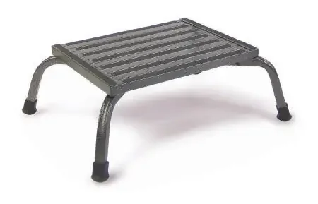 Hausmann Industries – Step Stool with Handrail Bariatric 1 Step Aluminum Frame 8 Inch Step Height – 2038