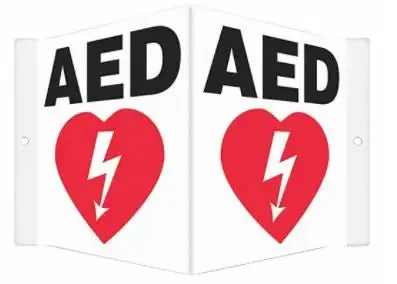 HCL – Wall Sign First Aid AED – SPL-96182