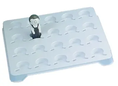 Health Care Logistics – Medicine Cup Transport Tray White, 14-5/8 X 1-1/2 X 13-1/2 Inch, 20 Place – 5145