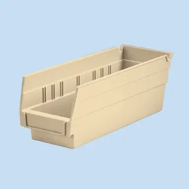 Health Care Logistics – Shelf Bin Ivory Plastic 4 X 4-1/8 X 11-5/8 Inch – 1440I
