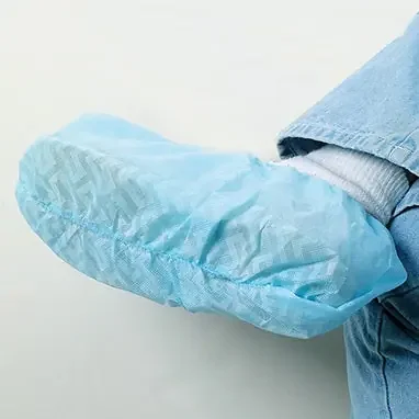Health Care Logistics – Shoe Cover One Size Fits Most Shoe High Nonskid Sole Blue NonSterile – 12081