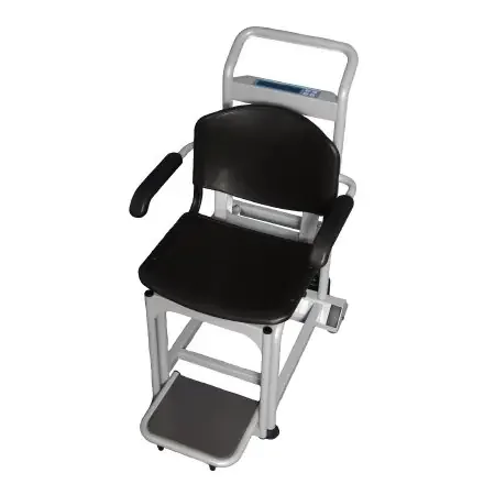 Health O Meter – Chair Scale Digital LCD Display 600 lbs./ 272 kg Capacity Black / Gray AC Adapter / Battery Operated – 2595KL