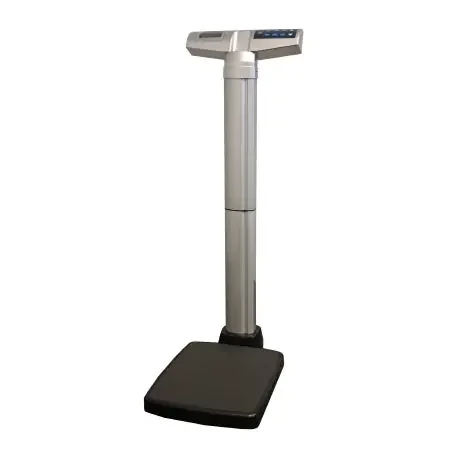Health O Meter – Column Scale Digital LCD Display 460 lbs. / 209 kg Capacity Gray AC Adapter / Battery Operated – 499KL