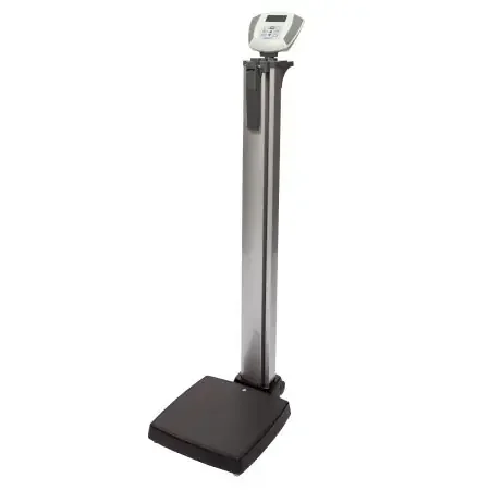 Health O Meter – Column Scale Digital LCD Display 600 lbs. / 272 kg Capacity Gray AC Adapter / Battery Operated – ELEVATE-BT