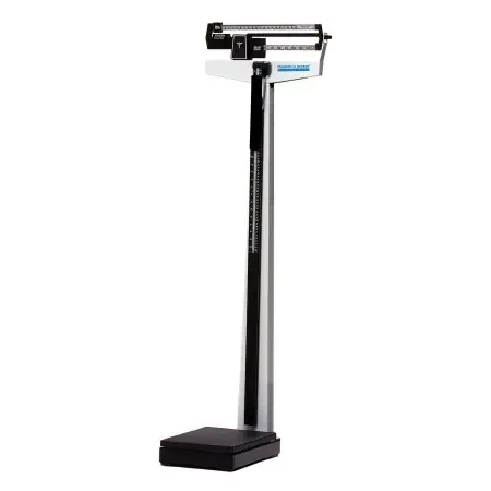 Health O Meter – Column Scale with Height Rod Balance Beam Display 400 lbs. Capacity Black / White Analog – 402LB