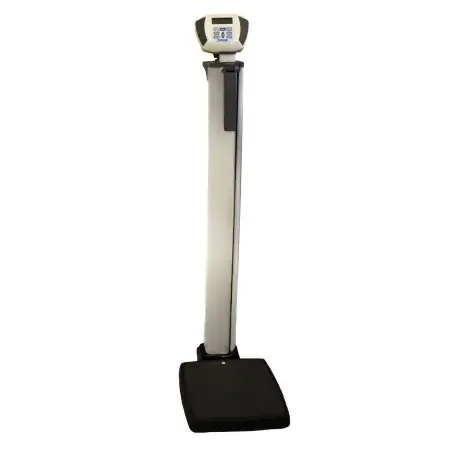 Health O Meter – Column Scale with Height Rod Digital Display 600 lbs. / 272 kg Capacity Gray AC Adapter / Battery Operated – ELEVATE-C