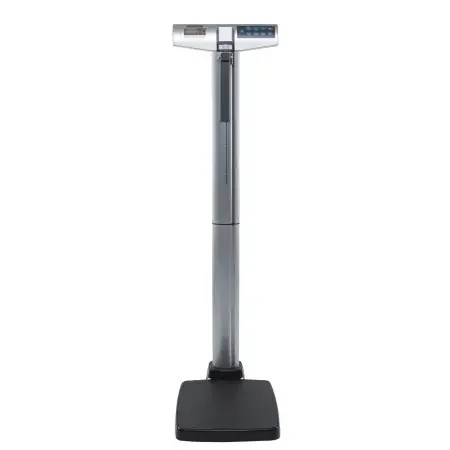 Health O Meter – Column Scale with Height Rod LCD Digital Display 250 kg Capacity Gray Battery Operated – 500KG-BT