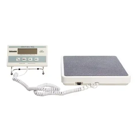 Health O Meter – Floor Scale Digital LCD Display 400 lbs. / 180 kg Capacity White AC Adapter / Battery Operated – 349KLX