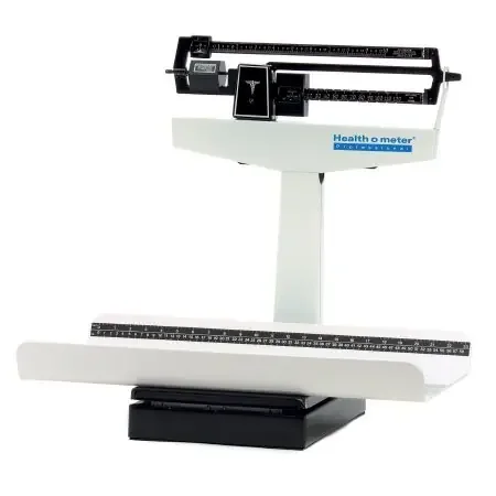 Health O Meter – Pediatric Scale Balance Beam Display 130 lbs./ 65 kg Capacity Black / White Analog – 1522KL