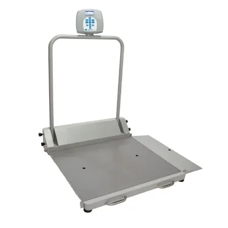 Health O Meter – Wheelchair Scale Digital LCD Display 454 kg Capacity Gray AC Adapter / Battery Operated – 2600KG-BT