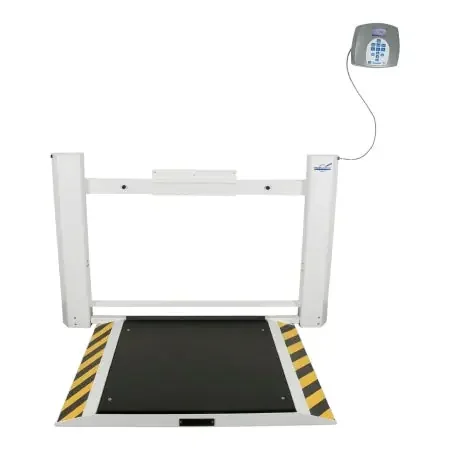Health O Meter – Wheelchair Scale Digital LCD Display 474 kg Capacity White AC Adapter / Battery Operated – 2900KG-AM-BT