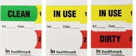 Healthmark Industries – Pre-Printed Label Laboratory Use Green / Red / Yellow Clean In Use Black Lab / Specimen 2 X 3 Inch – HM-CID-613