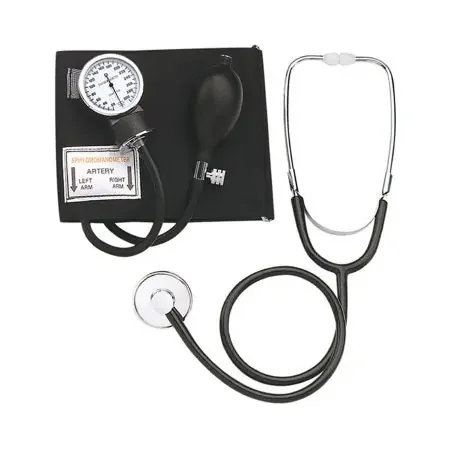 HealthSmart – Aneroid Sphygmomanometer Combo Kit Pocket Style Hand Held Size Large Nylon Cuff 22 Inch Stethoscope Tube Classic Stethoscope – 04-176-026