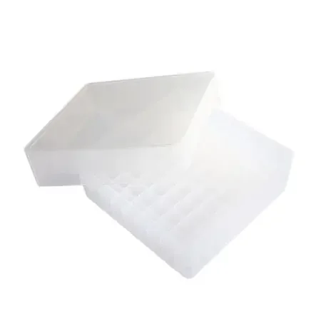 Heathrow Scientific – Cryo Storage Box 1-7/8 X 5-1/8 X 5-1/8 Inch Natural Polypropylene 81 Tube Capacity – 120034