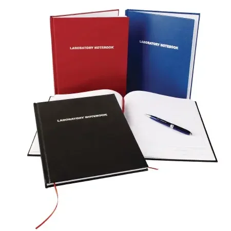Heathrow Scientific – Lab Notebook 8-3/5 X 11 Inch, Red, Lined Page, 200 Pages – HS8610D