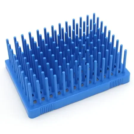 Heathrow Scientific – Peg Rack Microcentrifuge Tube Rack 96 Place 7 mL Tube Size Blue 69 X 82 X 126 mm – HS24312B